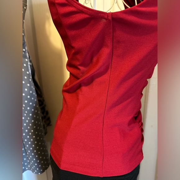 Vintage 90s Express Classic Deep Red Strappy Tank Top - Picture 6 of 7